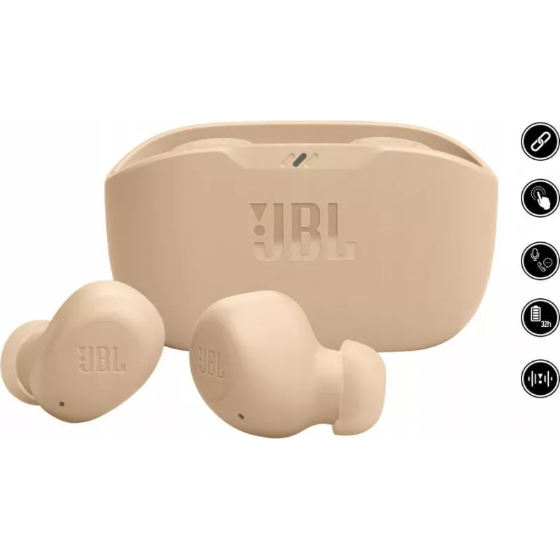 JBL Wave Buds auriculares in-ear True Wireless beige