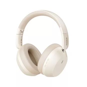 BASEUS BASS 35 MAX Auriculares Bluetooth 5.3 Over-Ear Beige