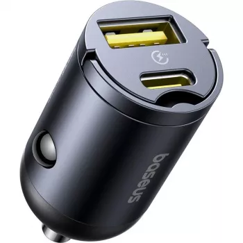 Baseus Tiny Star 30W Cargador de Pared USB-A USB-C Negro