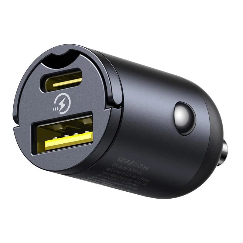 Baseus Tiny Star 30W Cargador de Pared USB-A USB-C Negro