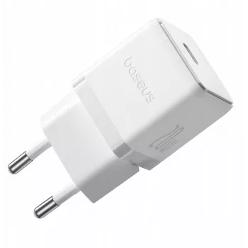 Baseus Palm 1C 20W cargador USB-C con cable Baseus Mini White USB-C 60W de 1m - blanco