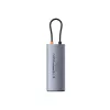 Baseus Metal Gleam Hub USB-C 7 en 1 HDMI 4K 60Hz 3x USB 3.0 USB-C PD SD microSD Gris