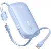 Baseus EnerFill FC21 Qpow 3 Ultra 10000 mAh 45W batería externa con cable USB-C/Lightning extraíble - azul