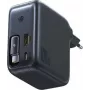 Baseus EnerCore CJ11 fuente de alimentación GaN 100W con cable USB-C retráctil, 2 conectores USB-C y 1 USB-A, negro