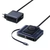 Baseus Nomos NH21 estación de carga inalámbrica 6 en 1 245W con dos cables USB-C retráctiles - negra