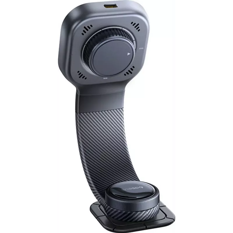 Baseus PrimeTrip C03Pro soporte para coche con cargador inalámbrico MagSafe - negro
