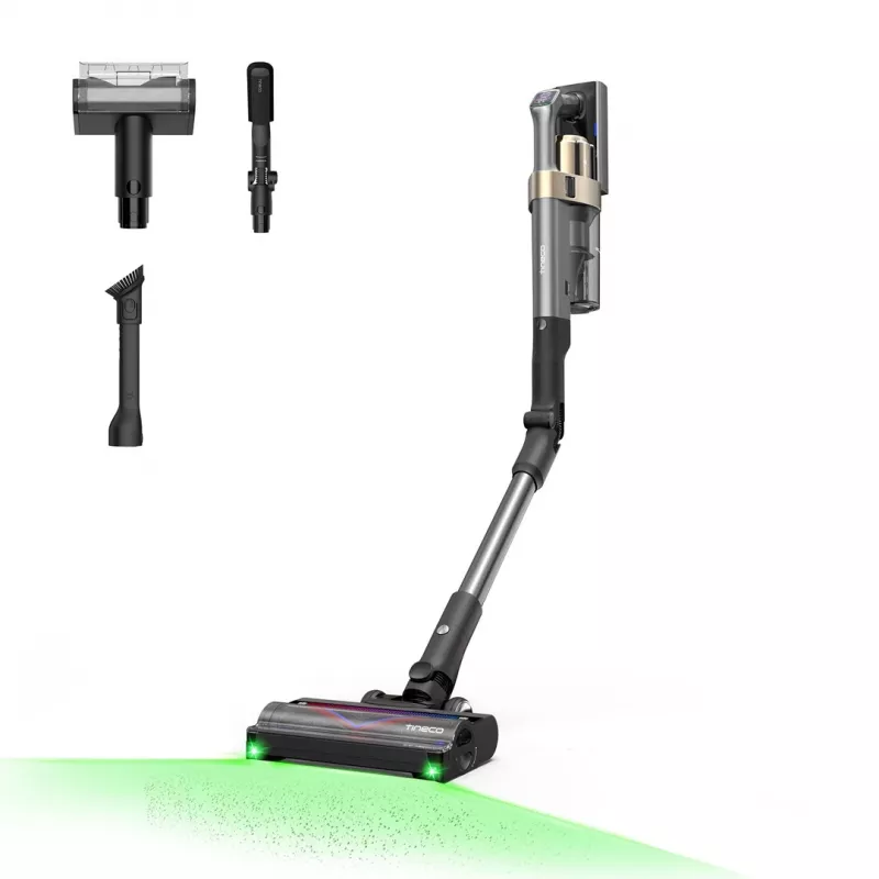 Tineco Pure One A90S Aspirador de batería con tecnología iLoop Smart Sensor, 120 AW, 40 min de autonomía, filtro HEPA, pantalla LED