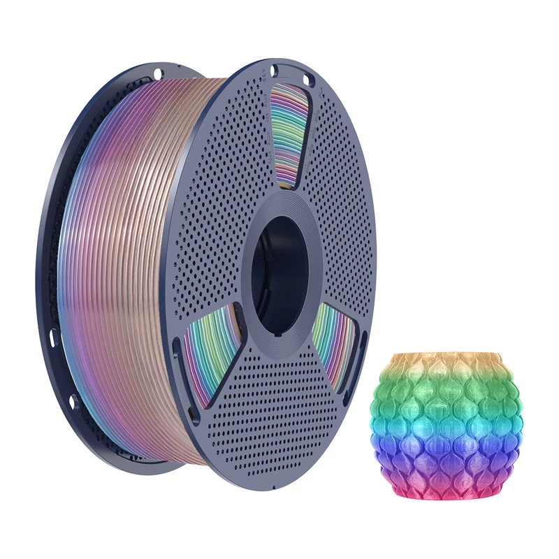 SUNLU PLA Transparent Rainbow Filament 1,75 mm 1 kg para impresora 3D