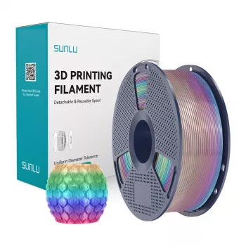 SUNLU PLA Transparent Rainbow Filament 1,75 mm 1 kg para impresora 3D