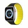 Dux Ducis Correa magnética para Apple Watch SE, Series 9, 8, 7, 6, 5, 4, 3, 2, 1 (41, 40, 38 mm) versión LD - Negro-Amarillo