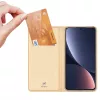 Dux Ducis Funda tipo libro Skin Pro para Xiaomi 13, cartera con compartimento para tarjetas y soporte, Dorado