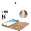 Dux Ducis Funda tipo cartera Hivo para Samsung Galaxy S23+ con bloqueo RFID, soporte, Marrón