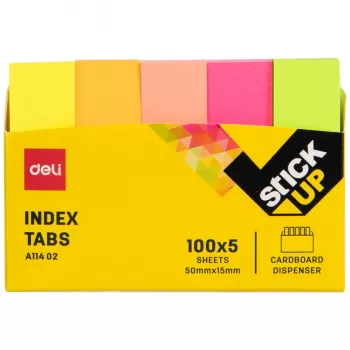 Deli Notas adhesivas índice PP Stick Up 100 uds. de colores