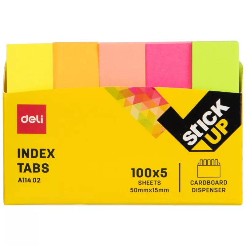 Deli Notas adhesivas índice PP Stick Up 100 uds. de colores