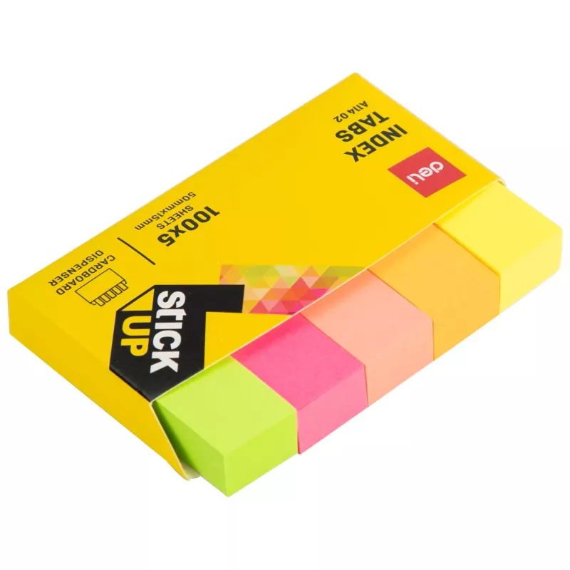 Deli Notas adhesivas índice PP Stick Up 100 uds. de colores