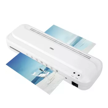Deli Plastificadora de oficina E2132 A4 - Caliente y frío, 250 mm/min, 2 rodillos