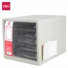 Deli Unidad de cajones de escritorio 5 cajones 27,5x34x26 cm Gris claro