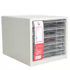 Deli Unidad de cajones de escritorio 5 cajones 27,5x34x26 cm Gris claro