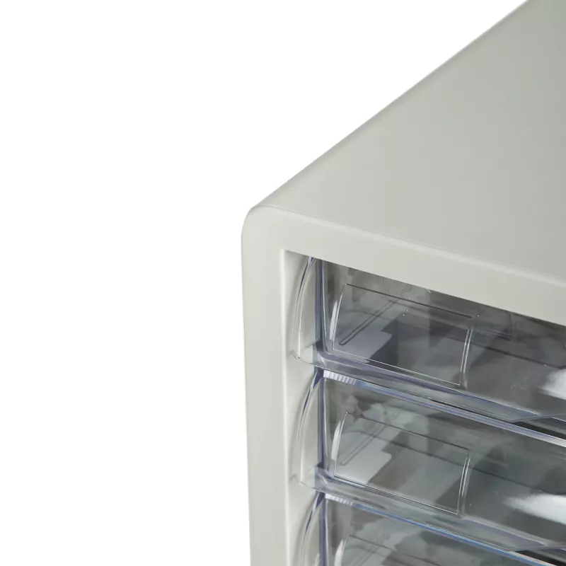 Deli Unidad de cajones de escritorio 5 cajones 27,5x34x26 cm Gris claro