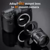 K&F Concept Adaptador de Objetivo PRO Canon EOS EF/EF-S a Cuerpo M42 - Negro