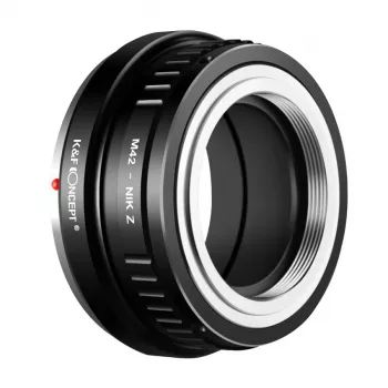 K&F Concept Adaptador de objetivo M42 a Nikon Z-Mount para Nikon Z5 Z6 Z7 Z50 Zfc Z9 Z8 Z30, Negro