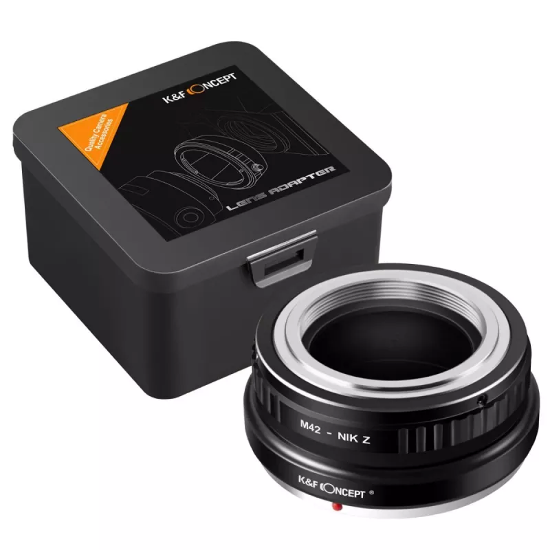 K&F Concept Adaptador de objetivo M42 a Nikon Z-Mount para Nikon Z5 Z6 Z7 Z50 Zfc Z9 Z8 Z30, Negro