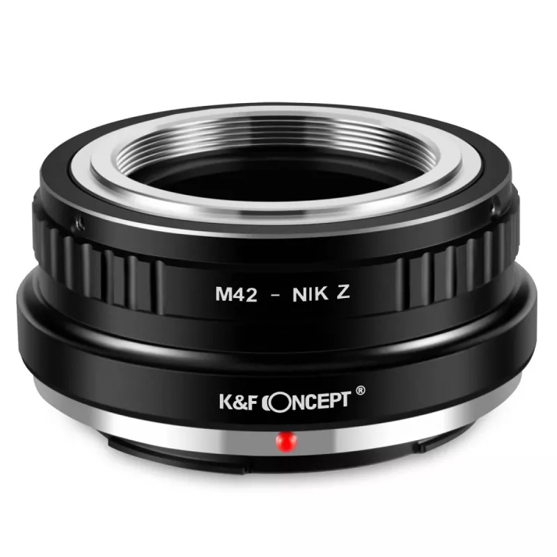 K&F Concept Adaptador de objetivo M42 a Nikon Z-Mount para Nikon Z5 Z6 Z7 Z50 Zfc Z9 Z8 Z30, Negro