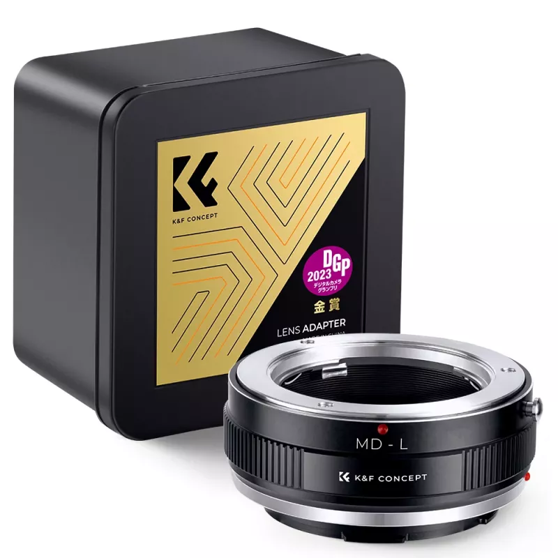 K&F Adaptador de objetivo Minolta MD/MC a cámara Leica L-Mount - Negro