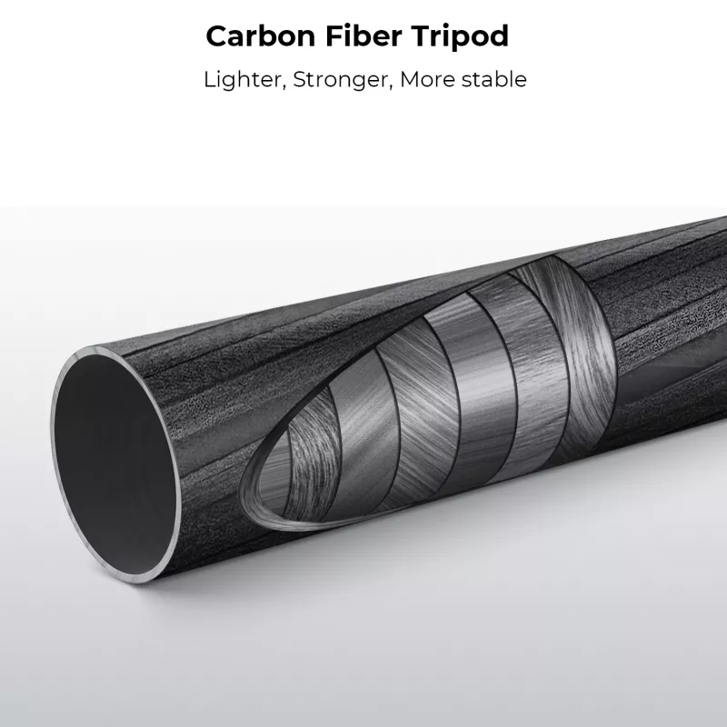 K&F Concept Trípode de fibra de carbono 172cm 10kg con monopié D255C4+BH-28L KF09.093V2