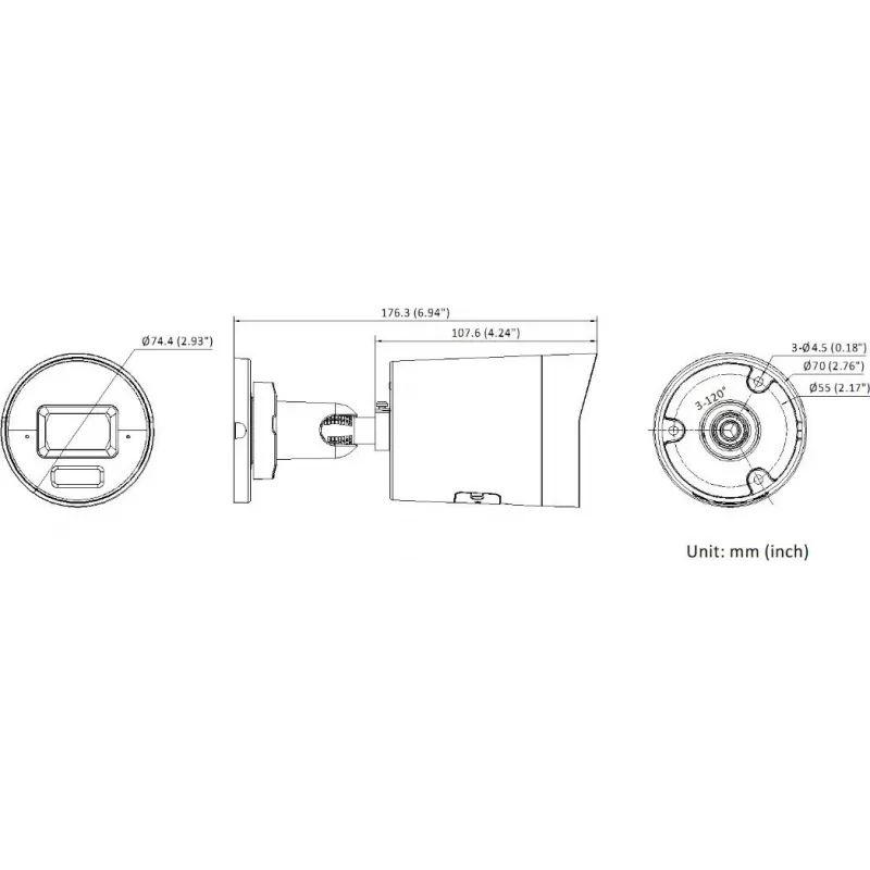 Hikvision DS-2CD2087G3-LIY 2.8mm Smart Hybrid Light ColorVu Cámara bullet mini fija
