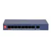 DAHUA CS4009-8ET1GT-60 switch gestionado L2 con 8 puertos PoE y 1 uplink Gigabit, presupuesto PoE 60W