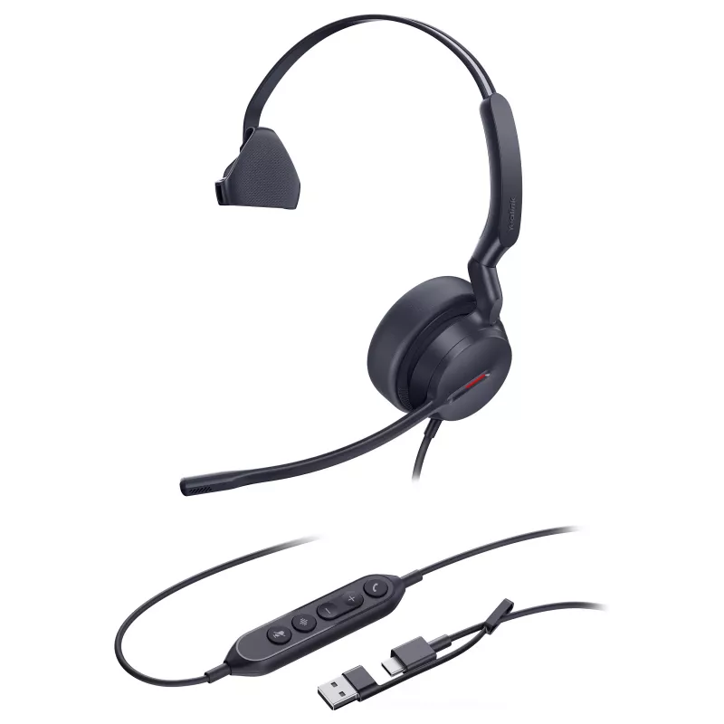 Yealink auricular UH 44 Mono USB-C/A