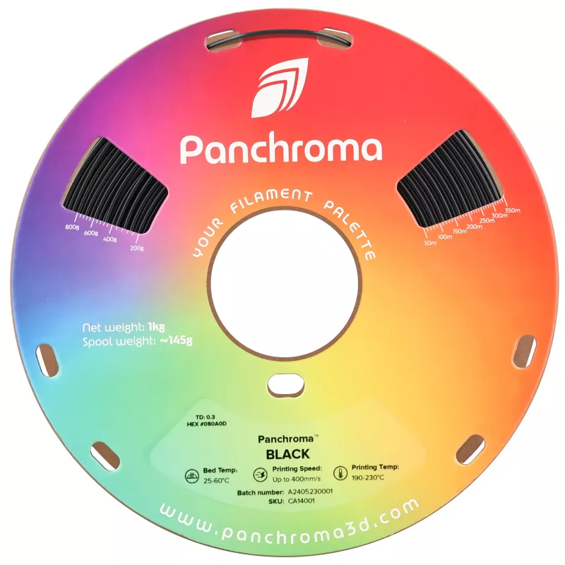 Filamento para impresora 3D Polymaker Panchroma CoPE, 1,75 mm, 1 kg, negro
