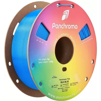Polymaker Panchroma PLA Silk 1,75mm azul 1kg filamento para impresora 3D