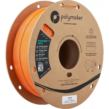 Polymaker PETG filamento para impresora 3D, 1,75 mm, 1 kg, naranja (PB05005)