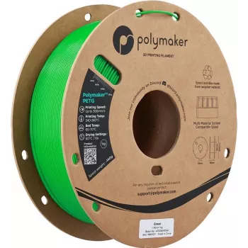 Filamento para impresora 3D Polymaker PETG, 1,75 mm, 1 kg, verde (PB05011)