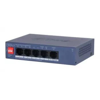 DAHUA CS4005-4GT-36 switch Ethernet Gigabit L2 gestionado con 4 puertos PoE+ 36W, montaje en escritorio/pared