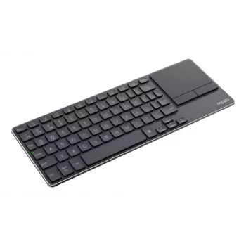 Rapoo E2810M teclado multimedia inalámbrico Ultra-Slim con touchpad, QWERTZ, negro