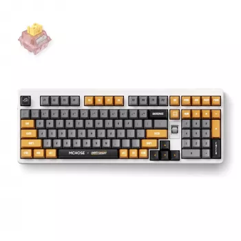 MCHOSE HW-UT98-4 Teclado mecánico Tri-Mode 98 teclas Hot-Swappable RGB Gasket Mount PBT Cherry Profile 4000mAh