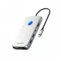ORICO XCR docking station USB-C 12 en 1 con RGB, 2x USB-A 3.1, 1x USB-A 2.0, 1x USB-C PD 100W, 1x USB-C 3.1, 2x HDMI 2.0 4K 60Hz, 1x VGA 1080p, 1x microSD/SD 3.0, 1x RJ45 Gigabit Ethernet, 1x Audio CTIA 3.5mm - gris