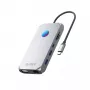 ORICO XCR docking station USB-C 12 en 1 con RGB, 3x USB-A 3.1, 1x USB-A 2.0, 1x USB-C PD 100W, 1x USB-C 3.1, 1x HDMI 1.4 4K 30Hz, 1x VGA 1080p, 1x microSD/SD 3.0, 1x RJ45 Gigabit Ethernet, 1x Audio CTIA 3.5mm - gris