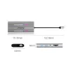 ORICO XDR docking station USB-C 12 en 1 con RGB, 2x HDMI 4K 60Hz, VGA, RJ45 Gigabit, lector de tarjetas SD/microSD, 100W PD, gris