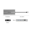 ORICO XDR docking station USB-C 12 en 1, 2x HDMI 4K 60Hz, DisplayPort 4K 60Hz, RJ45 Gigabit, PD 100W, lector de tarjetas SD/microSD, plata