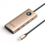 ORICO PW11 USB-C Hub 8 en 1 con 2x USB-A 3.0, 1x USB-A 2.0, 1x USB-C 3.0, 1x USB-C PD 100W, 1x HDMI 4K 60Hz, 1x VGA 1080P 60Hz, 1x RJ45 Gigabit Ethernet - Oro rosa