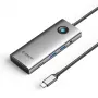 ORICO PW11 USB-C Docking Station 8 en 1, 2x USB-A 3.0, 1x USB-C PD 100W, 1x HDMI 4K 60Hz, 1x microSD/SD, 1x RJ45 Gigabit Ethernet, 1x Audio 3.5mm, Gris