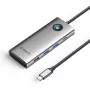ORICO PW11 USB-C Docking Station 8 en 1, 2x USB-A 3.0, 1x USB-A 2.0, 1x USB-C 3.0, 1x USB-C PD 100W, 1x HDMI 4K 60Hz, 1x VGA 1080P 60Hz, 1x RJ45 Gigabit Ethernet, Gris