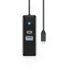 ORICO PW3UR25-C3 Hub USB-C de 3 puertos con 2,5G Ethernet, 1x USB-A 3.0, 1x USB-C 3.0, cable de 1 m, Negro