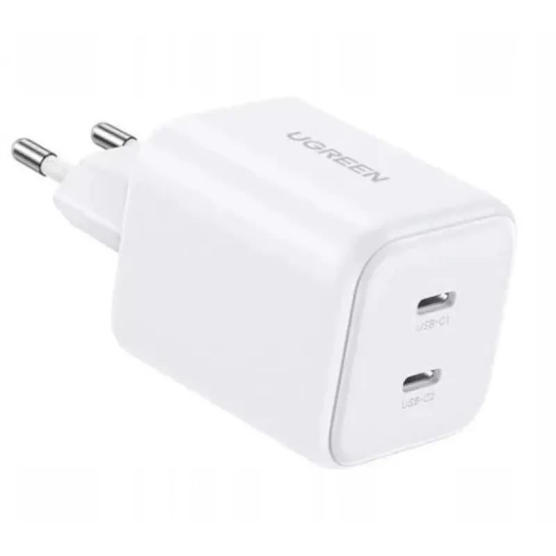 Ugreen Cargador de pared GaN 45W 2xUSB-C - Blanco