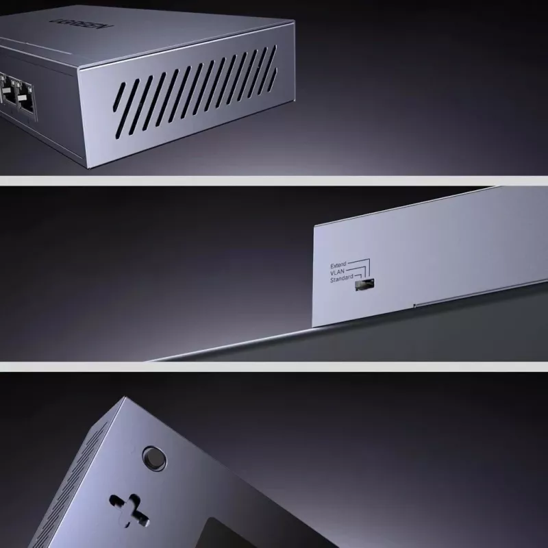 Ugreen Switch Gigabit Ethernet de 6 puertos con PoE+ - Gris