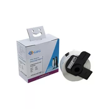 G&G Etiquetas térmicas directas compatibles con Brother DK-11201 29x90mm Papel blanco adhesivo permanente Etiquetas de dirección pack de 400